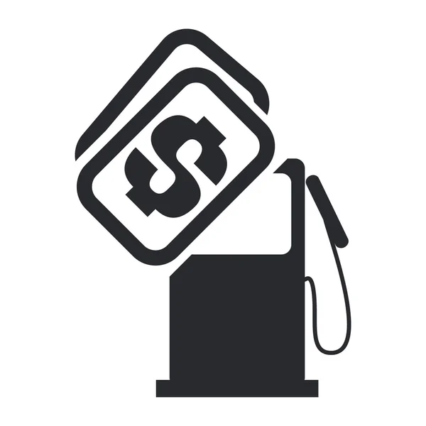Vector illustration of single gas price icon — Stock Vector