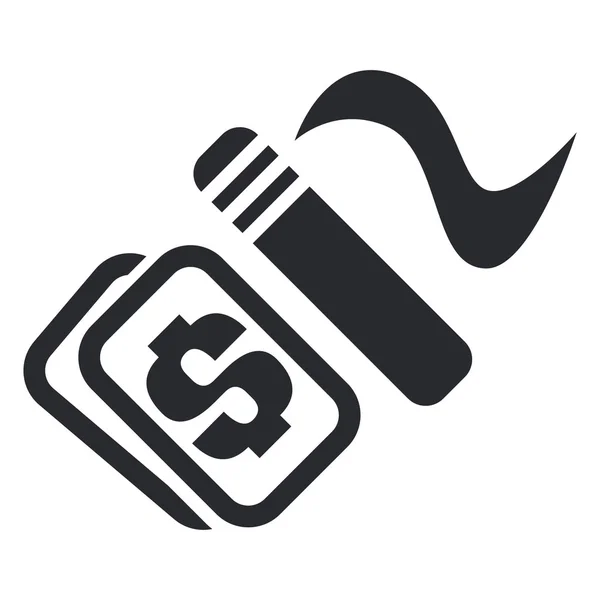 Ilustração vetorial do ícone de fumaça única — Vetor de Stock