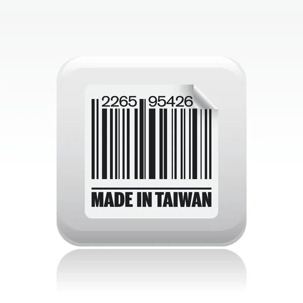 Ilustração vetorial do ícone isolado de Taiwan — Vetor de Stock