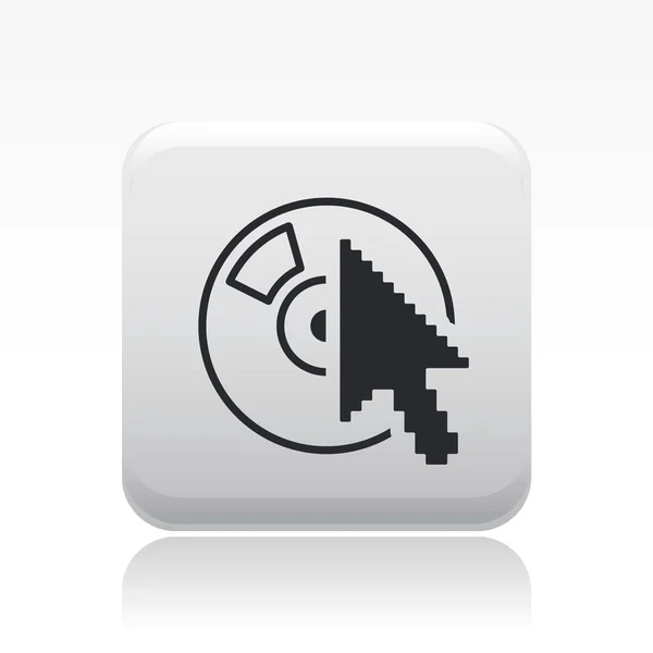 Illustration vectorielle d'une icône de cd unique — Image vectorielle