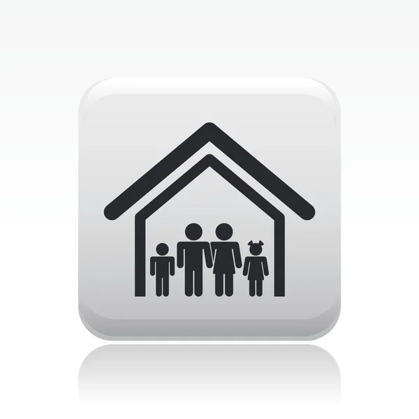 Illustration vectorielle de l'icône d'une seule famille — Image vectorielle