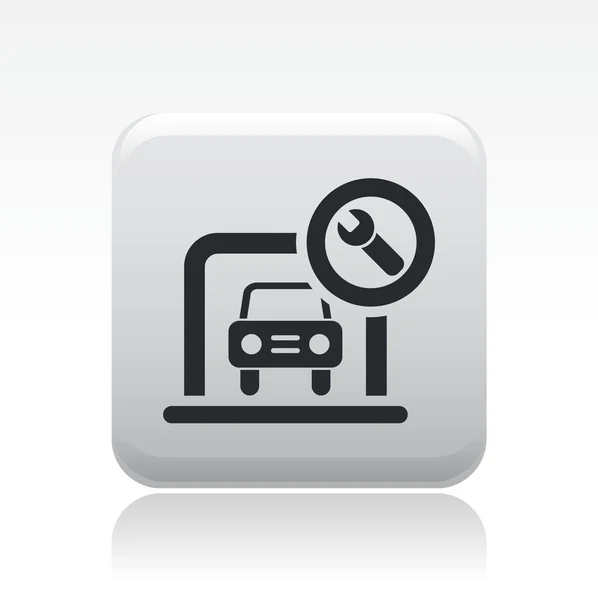 Vector illustration of single garage car icon — Stock Vector