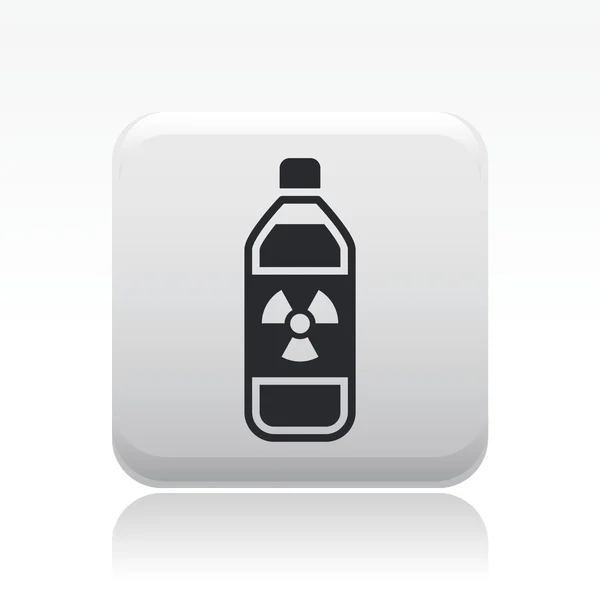 Vector illustration of single radioactive bottle icon — Stock Vector