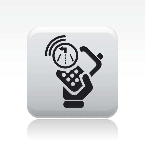 Vector illustration of navigate smartphone icon — Stock Vector