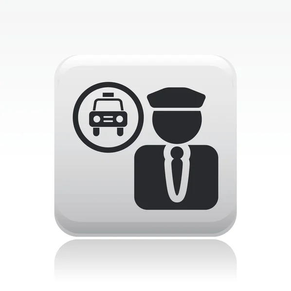 Ilustração vetorial do ícone de motorista de táxi único — Vetor de Stock