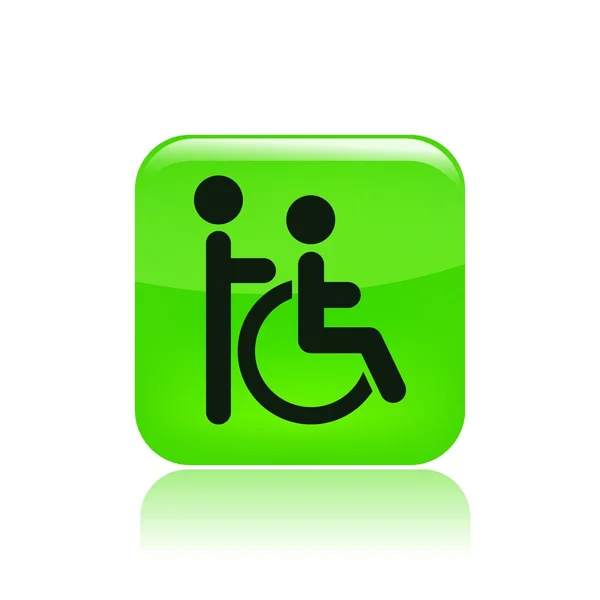 Ilustración vectorial del icono de handicap único — Vector de stock