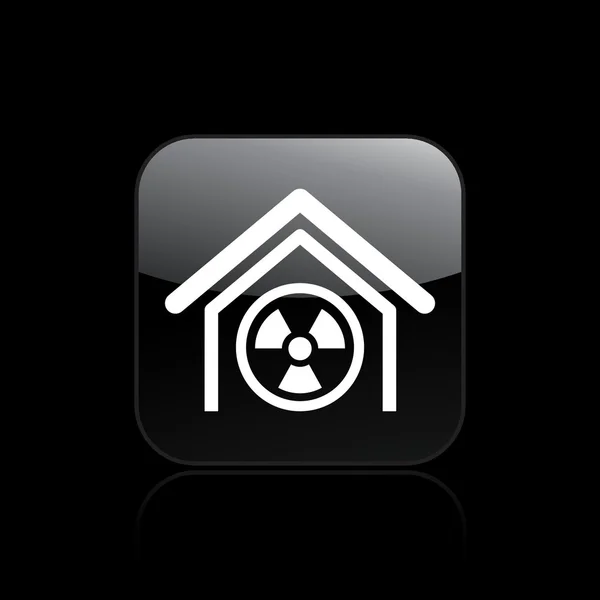Vector illustration of single radioactive icon — Stock Vector