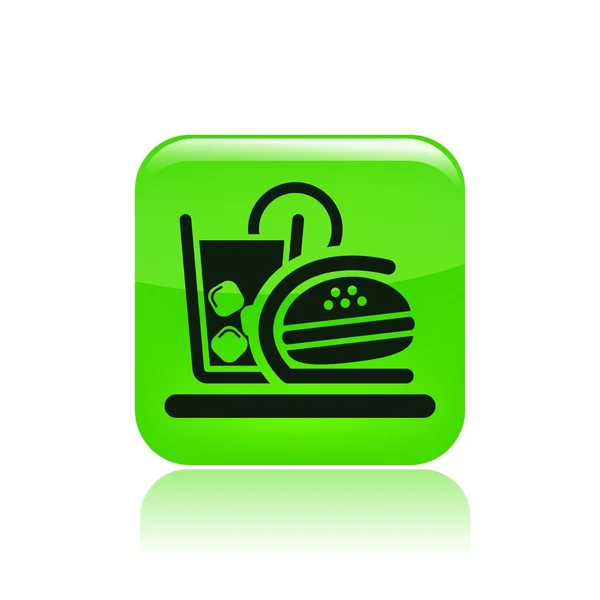Illustrazione vettoriale di un'unica icona fast-food — Vettoriale Stock
