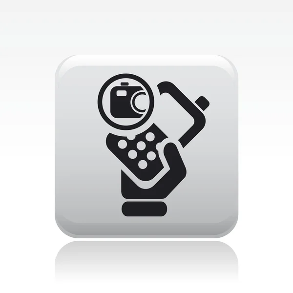 Illustrazione vettoriale dell'icona del telefono con fotocamera singola — Vettoriale Stock