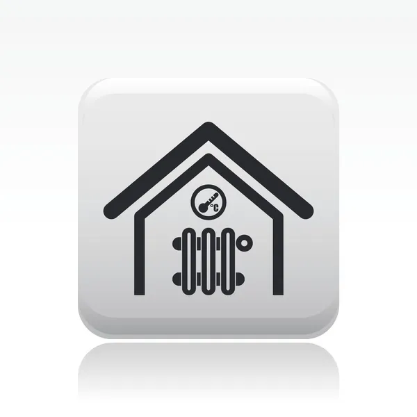 Illustration vectorielle de l'icône maison à température unique — Image vectorielle