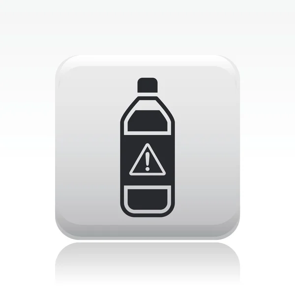 Ilustração vetorial do ícone de garrafa de perigo único — Vetor de Stock