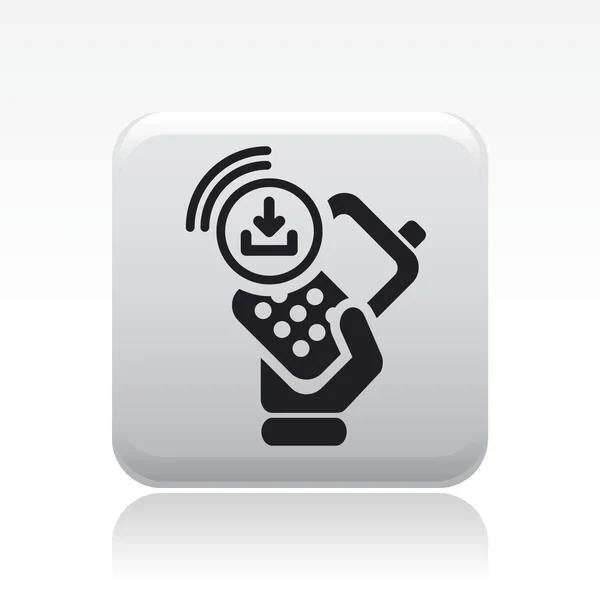 Illustration vectorielle de l'icône du téléphone à téléchargement unique — Image vectorielle