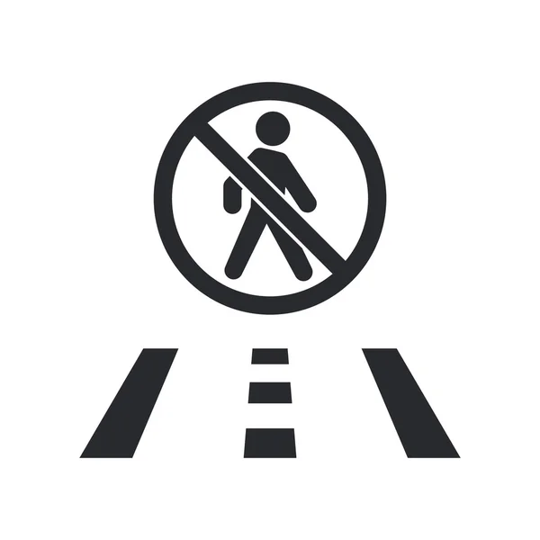 Ilustracja wektorowa na białym tle ikony zakazane dla pieszych — Wektor stockowy