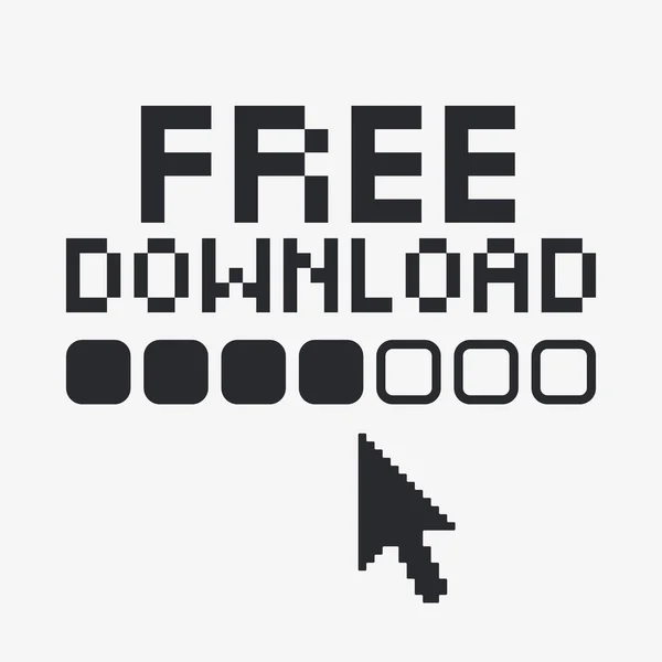 Tek download simge vektör çizim — Stok Vektör