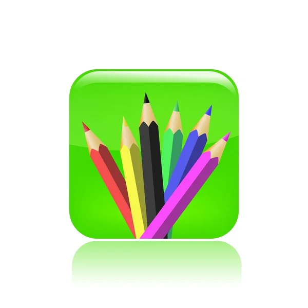 Ilustração vetorial do ícone de lápis único — Vetor de Stock