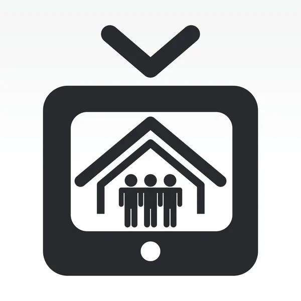 Illustrazione vettoriale dell'icona della realtà televisiva isolata — Vettoriale Stock