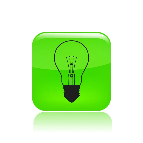 Vector illustration of single bulb light icon — Stock Vector