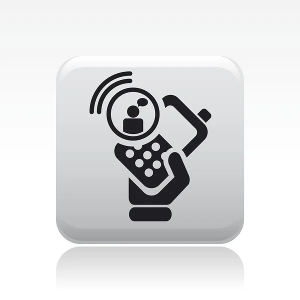 Ilustracja wektorowa jednej rozmowy smartphone ikony — Wektor stockowy