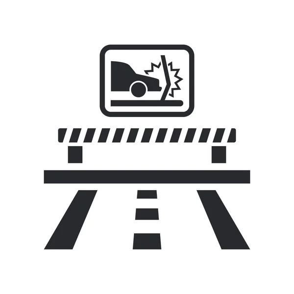 Vektorové ilustrace jedno auto havárie ikony — Stockový vektor