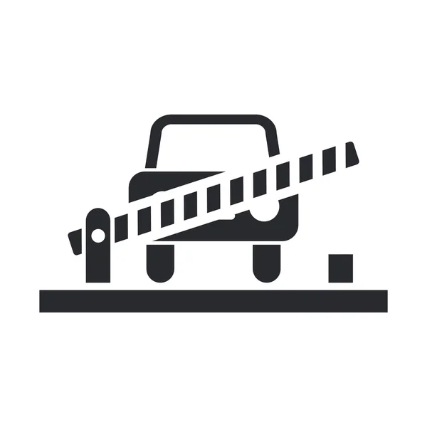 Ilustracja wektorowa granicy jednego samochodu ikony — Wektor stockowy