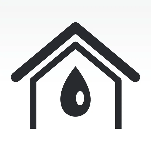 Vector illustration of isolated drop home icon — Stock Vector