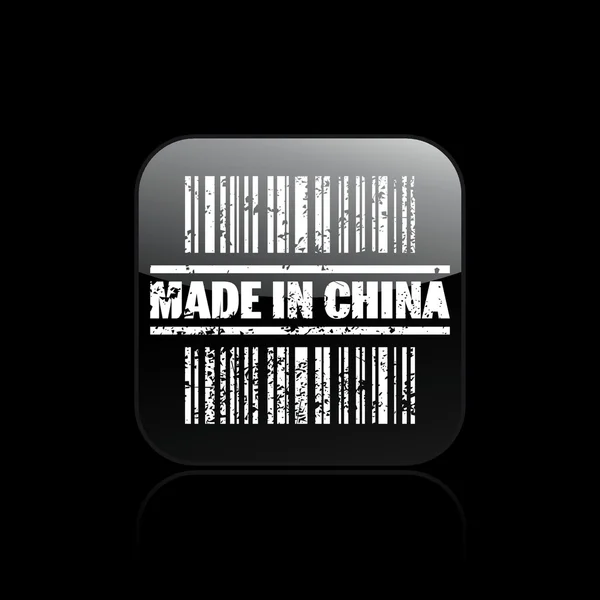 Ilustração vetorial de single feito no ícone da China —  Vetores de Stock