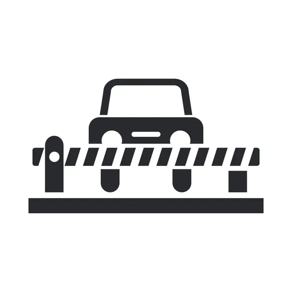 Ilustracja wektorowa na białym tle samochodu barierę ikony — Wektor stockowy