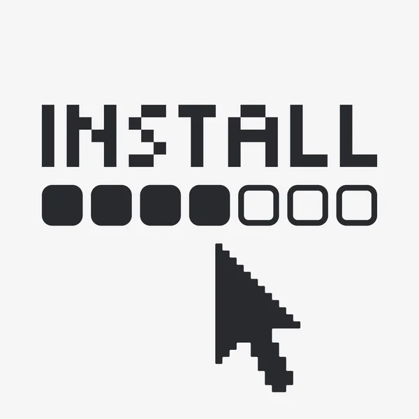 Vector illustration of single install icon — Stock Vector