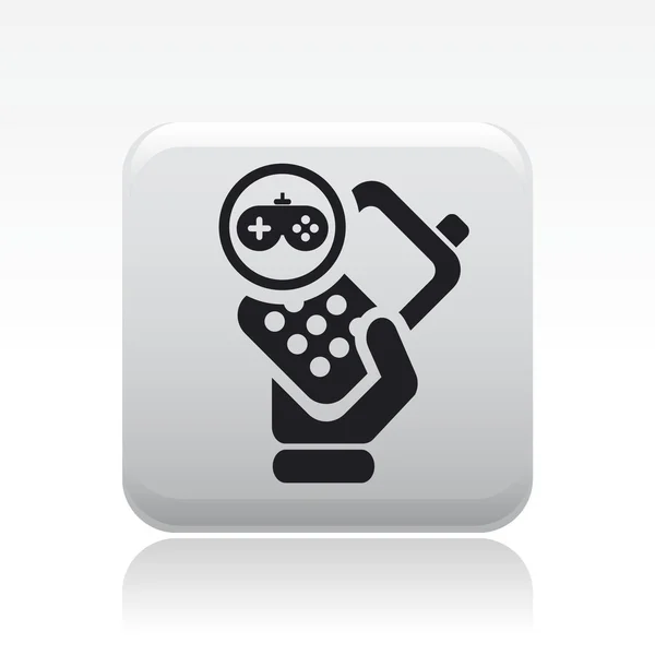 Ilustración vectorial del icono de juego de un solo teléfono — Vector de stock