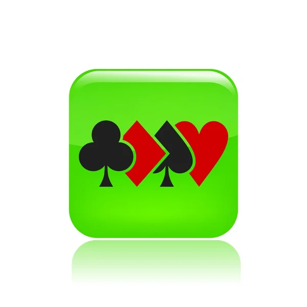 Illustrazione vettoriale della singola icona del poker — Vettoriale Stock