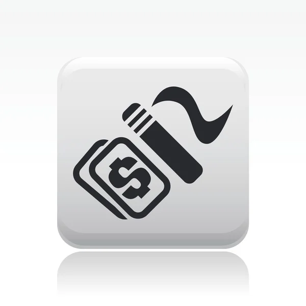 Vector illustration of single smoke icon — Stock Vector