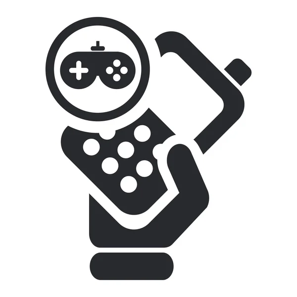 Vektorová ilustrace ikony hry izolovaných telefonů — Stockový vektor