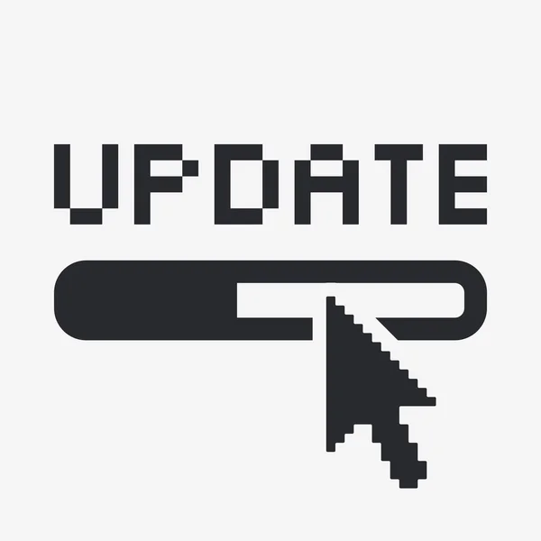Ilustracja wektorowa ikona na białym tle aktualizacji — Wektor stockowy
