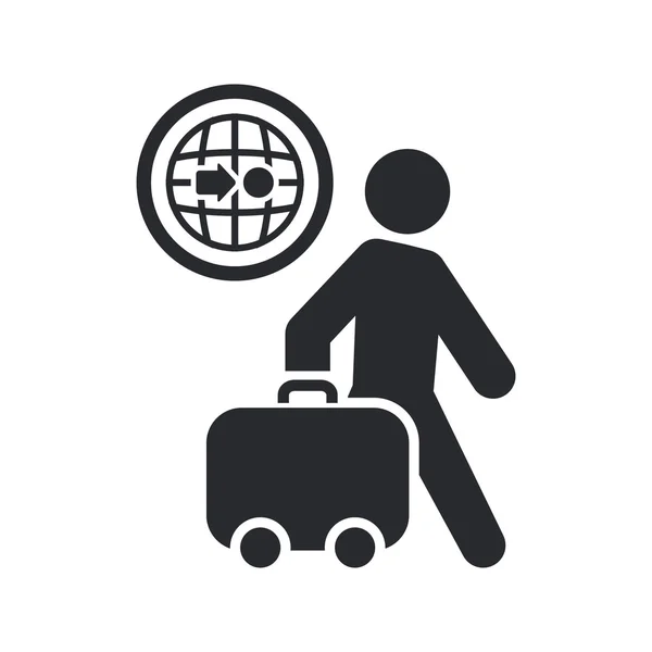 Illustrazione vettoriale dell'icona di viaggio isolata — Vettoriale Stock