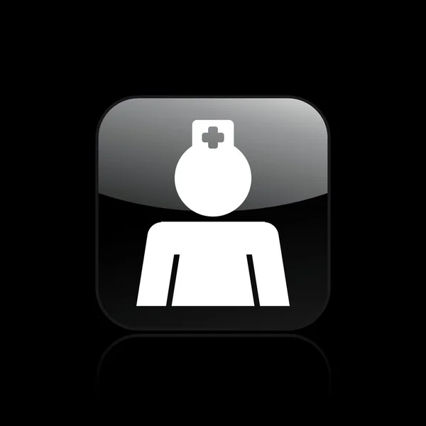 Illustrazione vettoriale dell'icona della singola infermiera — Vettoriale Stock