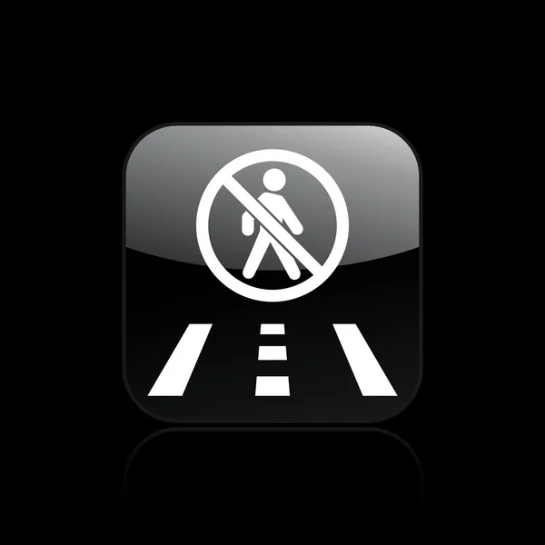Ilustração vetorial do ícone de passeio proibido único —  Vetores de Stock