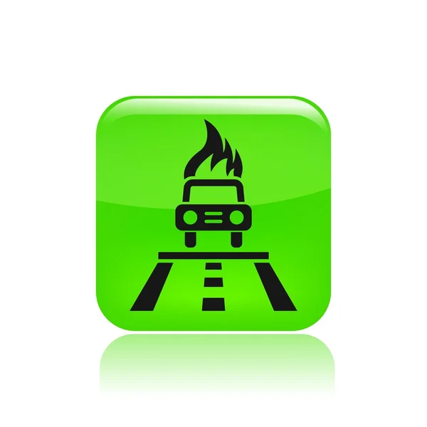 stock vector Vector illustration of single fire car icon