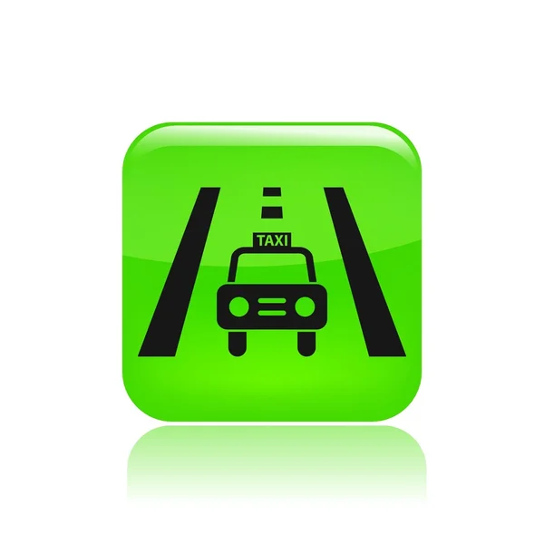 Ilustración vectorial del icono de taxi único — Vector de stock