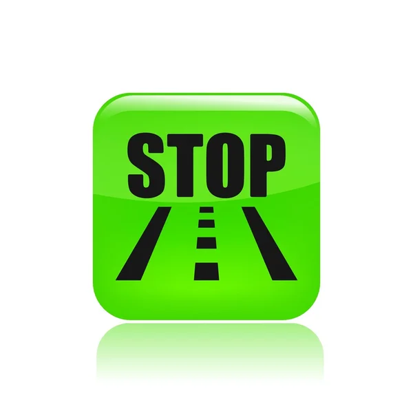 Illustrazione vettoriale dell'icona dello stop unico — Vettoriale Stock