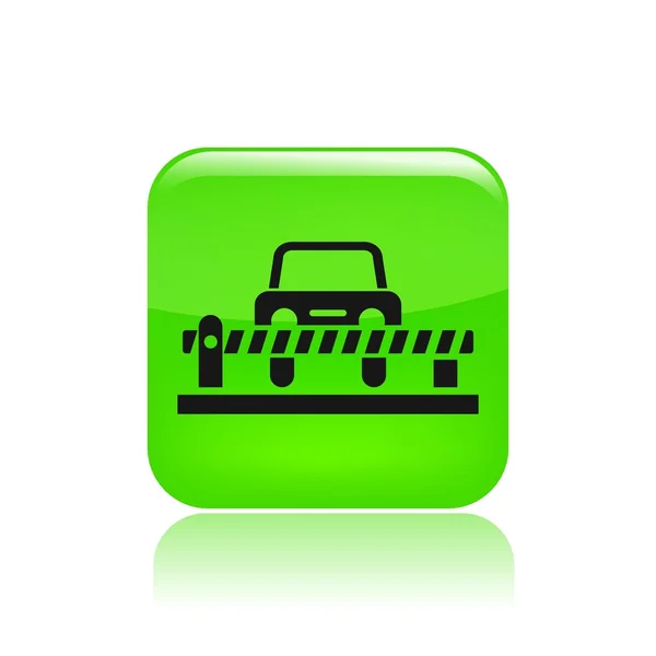 Illustration vectorielle de l'icône de barrière routière unique — Image vectorielle