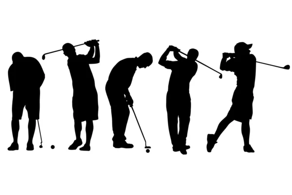 Vektor illustration av enskilda isolerade golfspelare ikon — Stock vektor
