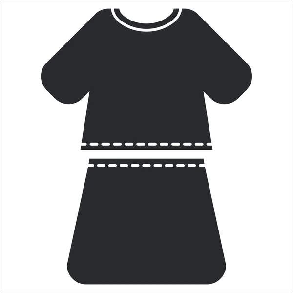 Ilustracja wektorowa ikona na białym tle sukienka — Wektor stockowy
