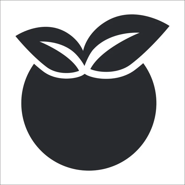 Vectorillustratie van één geïsoleerd appelpictogram — Stockvector