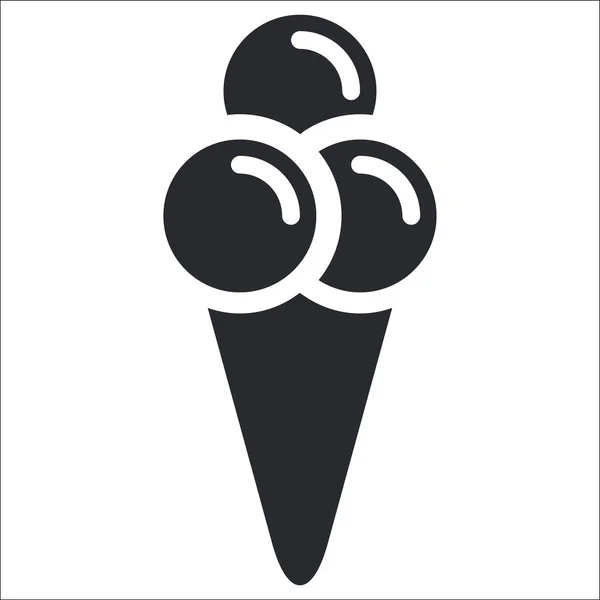 Illustration vectorielle de l'icône de crème glacée isolée — Image vectorielle