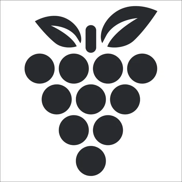 Illustration vectorielle de l'icône isolée du raisin — Image vectorielle
