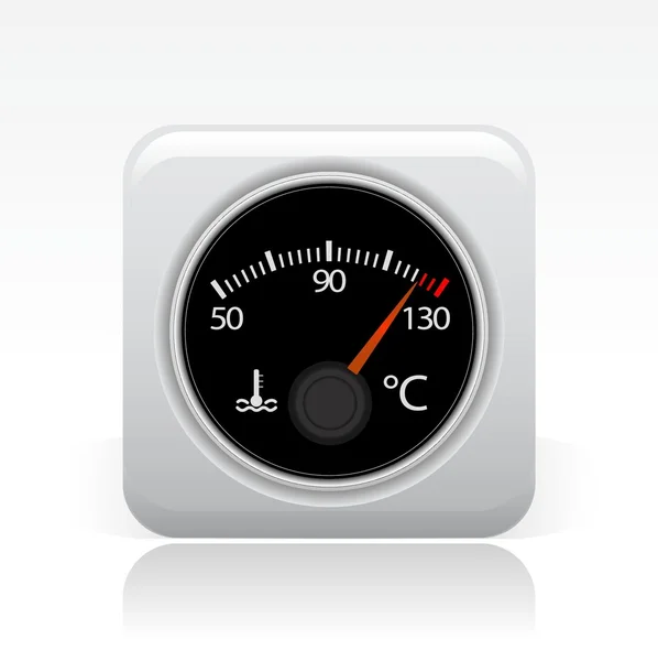 Illustrazione vettoriale dell'icona a temperatura singola — Vettoriale Stock