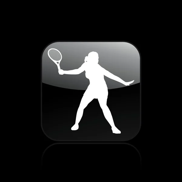 Vectorillustratie van geïsoleerde tennis meisje pictogram — Stockvector