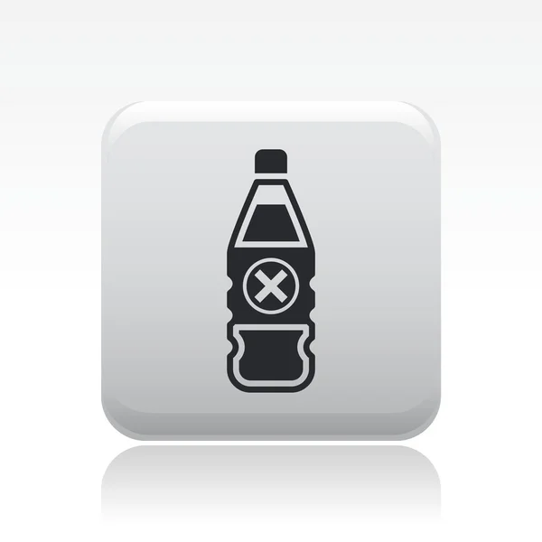 Ilustração vetorial do ícone de garrafa de perigo único —  Vetores de Stock