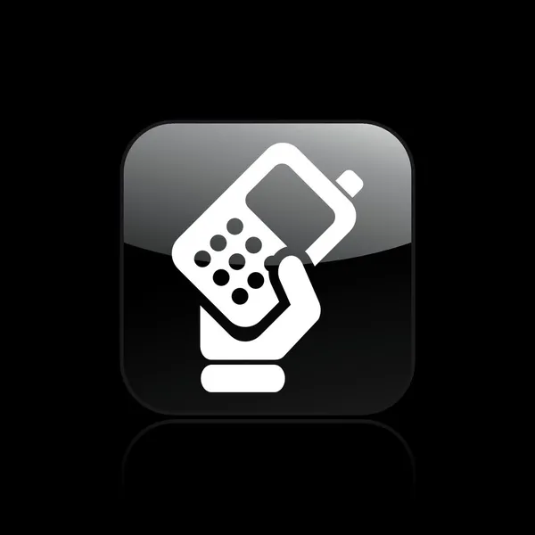 Ilustracja wektorowa ikona na białym tle telefon — Wektor stockowy