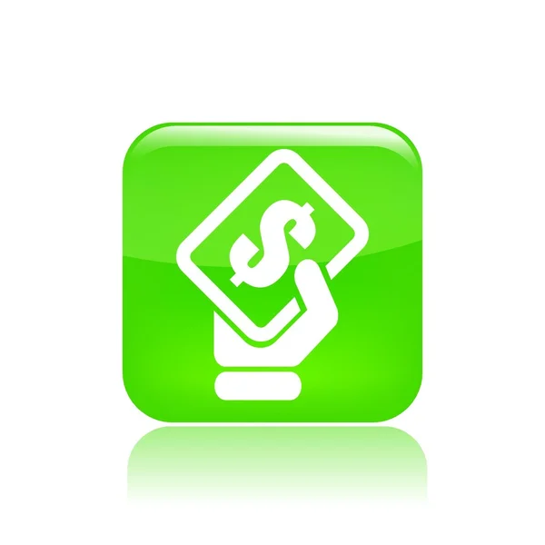 Illustrazione vettoriale dell'icona del pagamento unico — Vettoriale Stock